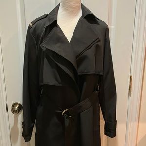 MICHAEL KORS 
Woven Double-Collar Trench Coat 77M4117M72 black